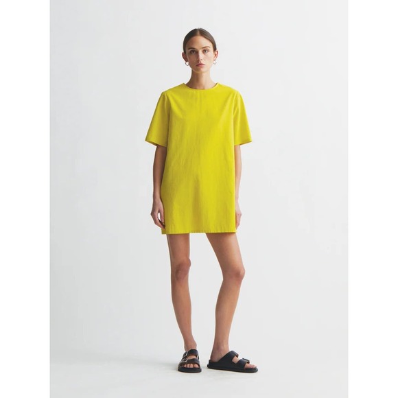 Maria McManus Mini Cocoon Dress Lemongrass Voile Sz XS Shift Tunic Yellow $590 - Picture 1 of 15